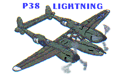 P38 Lightning with text